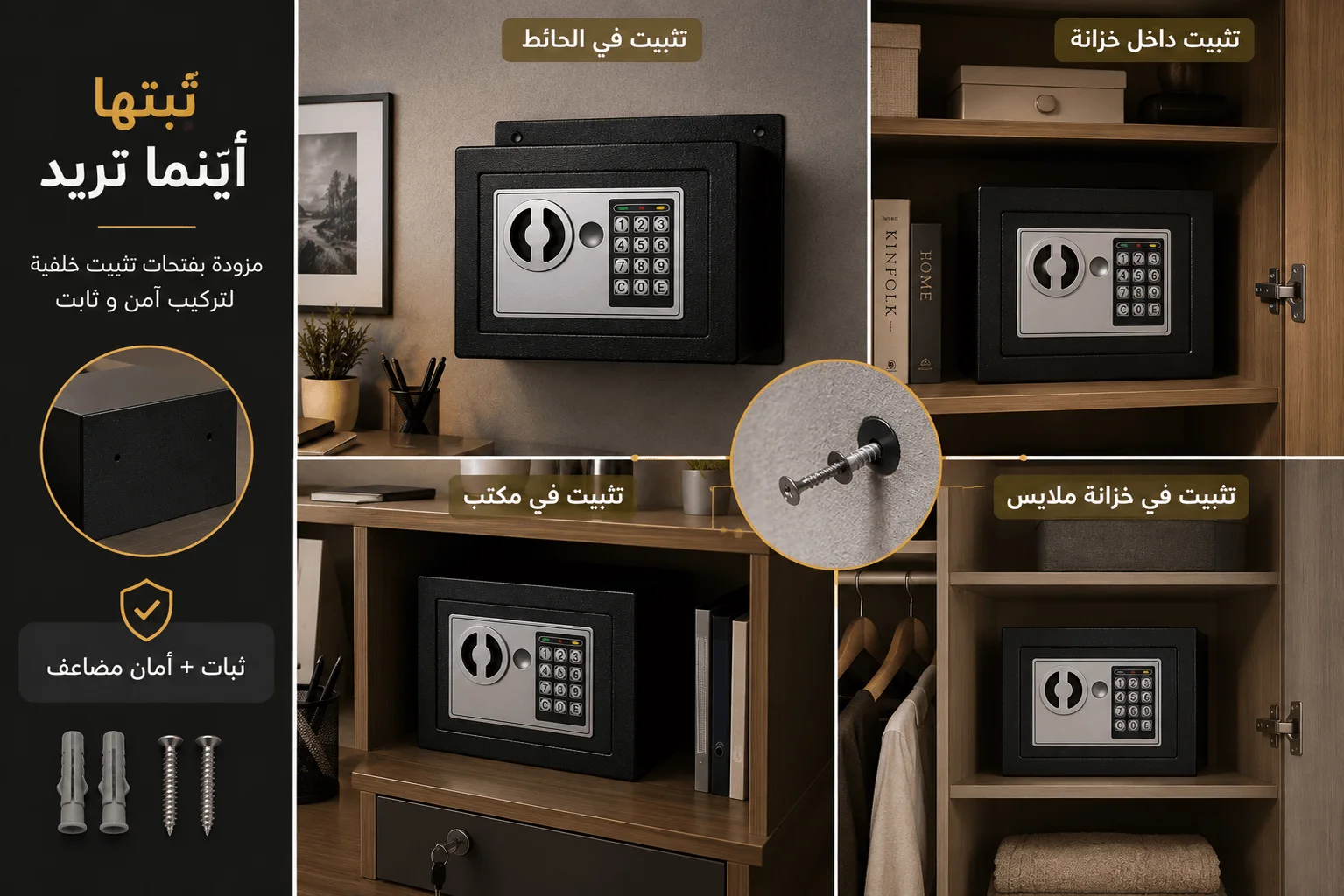 خيارات تثبيت الخزنة